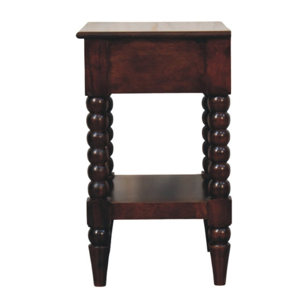 HomeRoots 24" Brown Solid Wood Nightstand with Two Drawers – Elegant Storage & Versatile Accent Table Design 701740