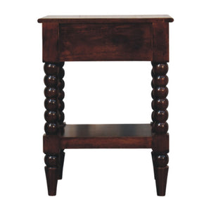 HomeRoots 24" Brown Solid Wood Nightstand with Two Drawers – Elegant Storage & Versatile Accent Table Design 701740