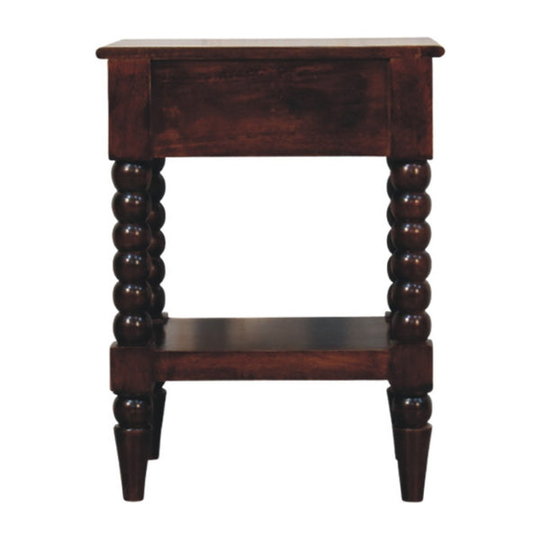 HomeRoots 24" Brown Solid Wood Nightstand with Two Drawers – Elegant Storage & Versatile Accent Table Design 701740