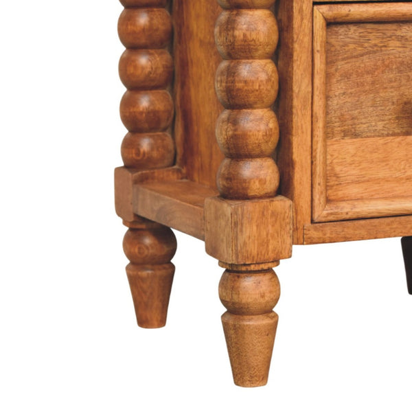 HomeRoots 22" Solid Wood Two Drawer Nightstand - Stylish, Compact Storage Solution for Modern Bedrooms & More 701741