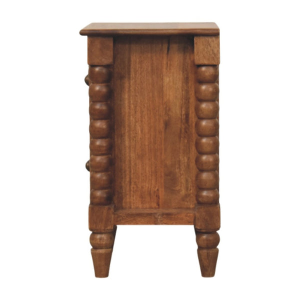 HomeRoots 22" Solid Wood Two Drawer Nightstand - Stylish, Compact Storage Solution for Modern Bedrooms & More 701741