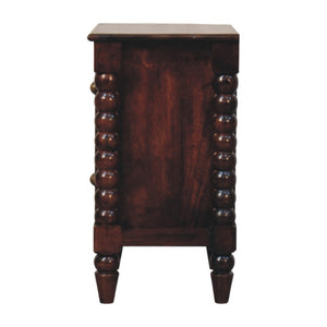 HomeRoots 22" Brown Solid Wood Nightstand with Two Drawers for Modern Storage in Bedroom or Living Room Decor 701742