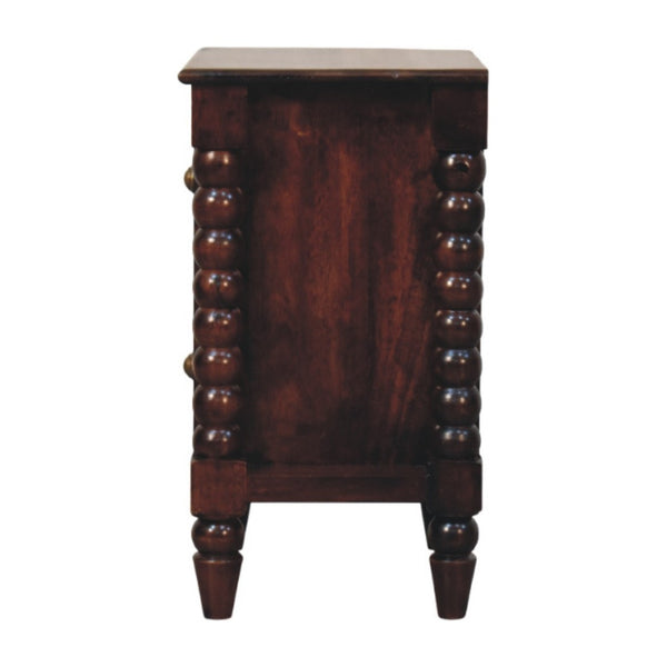 HomeRoots 22" Brown Solid Wood Nightstand with Two Drawers for Modern Storage in Bedroom or Living Room Decor 701742