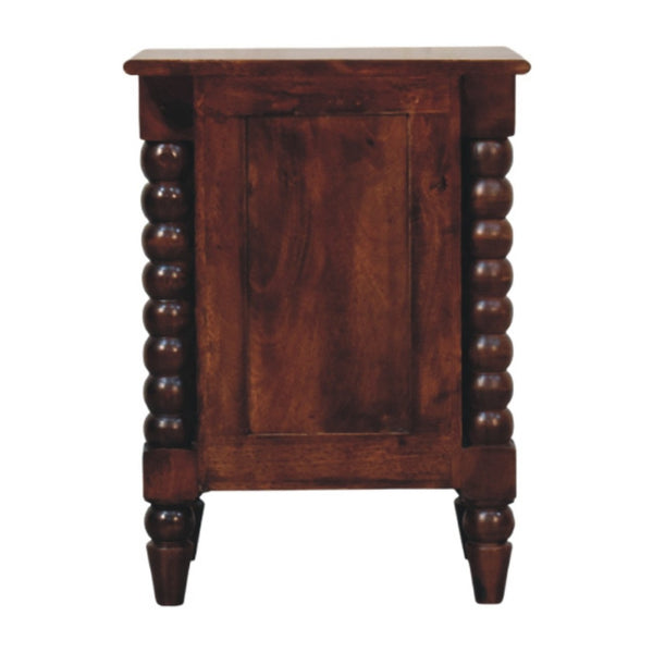 HomeRoots 22" Brown Solid Wood Nightstand with Two Drawers for Modern Storage in Bedroom or Living Room Decor 701742