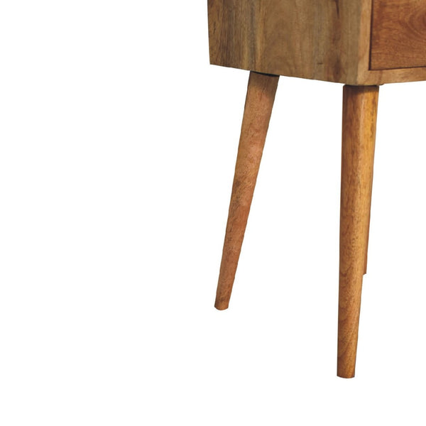 HomeRoots 22" Brown Solid Wood Nightstand with Two Drawers – Modern Design, Versatile Storage for Any Room 701743