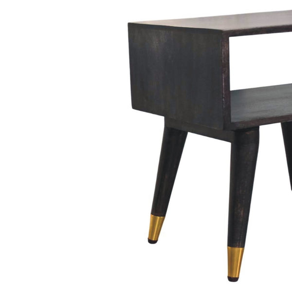 HomeRoots 21" Solid Wood Nightstand with Two Drawers - Stylish, Durable, Modern Design for Bedroom or Living Room 701744