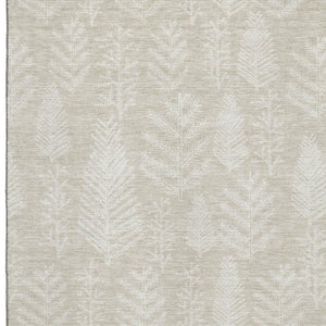HomeRoots 5' X 8' Elegant Beige and Ivory Floral Area Rug - Durable, Stain-Resistant, UV Protected, Non-Slip! 701746