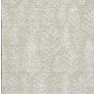 HomeRoots 8' X 10' Beige & Ivory Floral Area Rug - Washable, UV-Protected, Stain-Resistant, Perfect for Homes! 701748