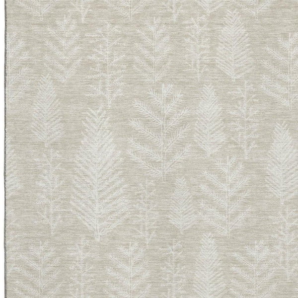 HomeRoots 8' X 10' Beige & Ivory Floral Area Rug - Washable, UV-Protected, Stain-Resistant, Perfect for Homes! 701748