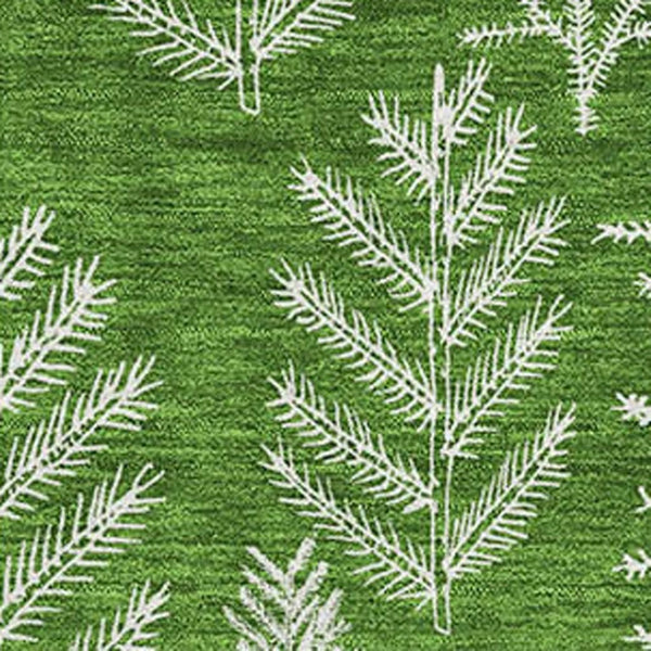 HomeRoots 10' Green & Ivory Floral Washable Area Rug - UV Protected, Stain Resistant, Perfect for Busy Homes! 701762