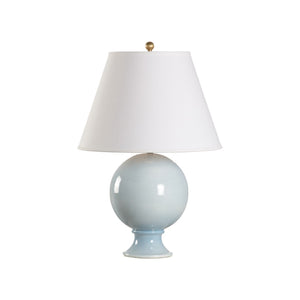 Chelsea House Sphere Hand-Glazed Italian Table Lamp In Sky Blue — 30" Globe On Pedestal For Timeless Ambient Light 70177