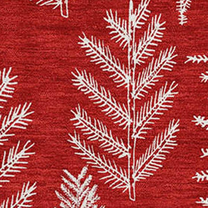 HomeRoots 8' X 10' Red And Ivory Floral Area Rug – Washable, Stain Resistant, UV Protected for High Traffic Spaces 701772