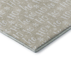 HomeRoots 5' X 8' Beige and Ivory Abstract Geometric Area Rug – Washable, Stain Resistant, UV Protected Design 701782
