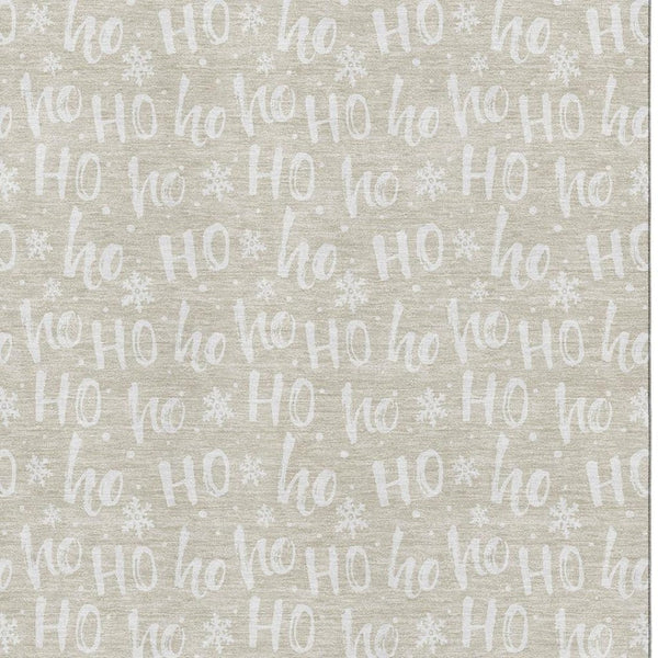 HomeRoots 5' X 8' Beige and Ivory Abstract Geometric Area Rug – Washable, Stain Resistant, UV Protected Design 701782