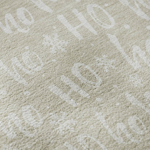 HomeRoots 8' Beige And Ivory Abstract Round Rug - Stylish, Washable, UV-Protected for Modern Living Spaces 701783