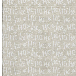 HomeRoots 8' X 10' Beige and Ivory Abstract Geometric Washable Rug – Durable, Stain Resistant, UV Protected! 701784