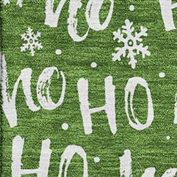 HomeRoots 8' X 10' Abstract Geometric Area Rug in Green & Ivory - Washable, UV-Protected, Durable Design for Homes 701796