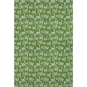 HomeRoots 9' X 12' Modern Green & Ivory Abstract Washable Area Rug with UV Protection for Busy Homes 701797