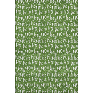 HomeRoots 10' X 14' Green and Ivory Washable Area Rug – Modern Abstract Design with UV Protection for Homes 701798