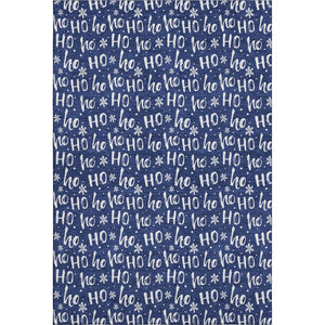 HomeRoots 9' X 12' Navy Blue Abstract Geometric Area Rug - Washable, UV Protected, Durable & Stylish Decor Solution 701809