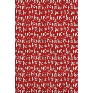 HomeRoots 5' X 8' Red and Ivory Abstract Geometric Area Rug with UV Protection - Durable, Stain Resistant Design! 701812