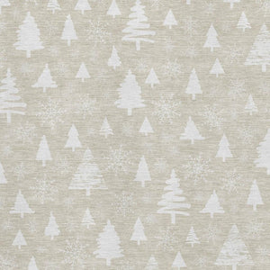 HomeRoots 8' X 10' Beige and Ivory Abstract Geometric Area Rug – Washable, UV Protected, Perfect for Pets & Kids! 701820