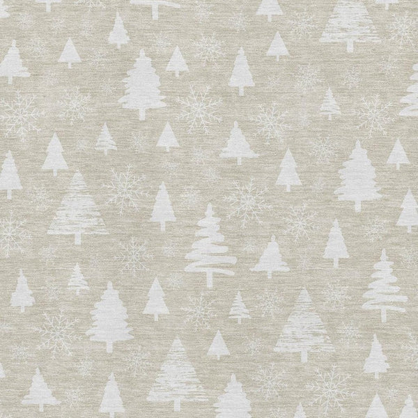 HomeRoots 10' X 14' Abstract Geometric Beige & Ivory Area Rug - Washable, UV Protected, Stain Resistant Design 701822