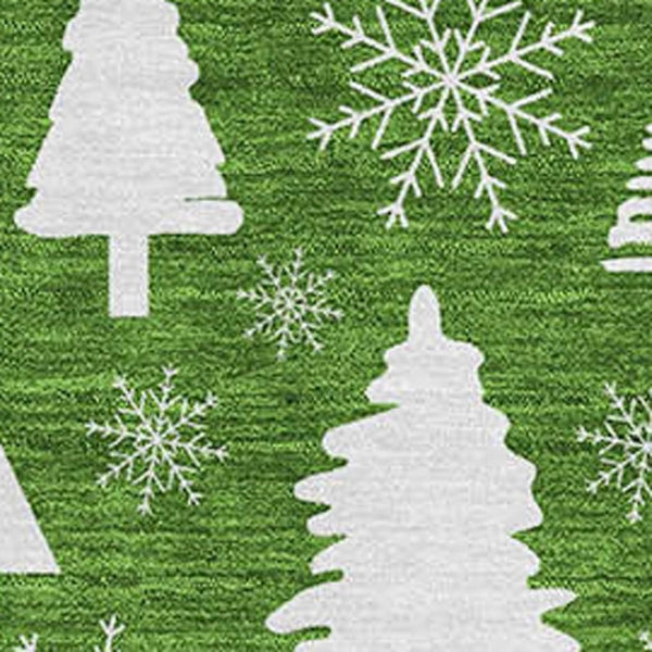 HomeRoots 5' X 8' Emerald and Ivory Abstract Geometric Area Rug - Washable, UV Protected, Stain Resistant Design 701824