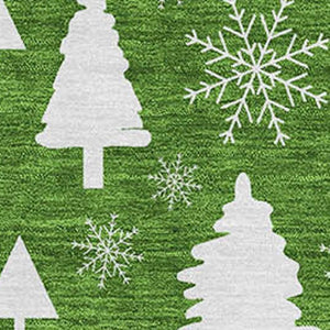 HomeRoots 8' X 10' Stylish Emerald & Ivory Abstract Geometric Area Rug – Washable, UV Protected, Non-Slip! 701826
