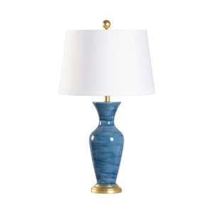 Messer Table Lamp Blue, Gold 70182 Chelsea House