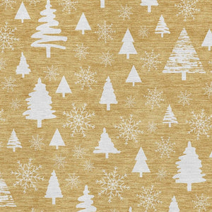 HomeRoots 5' X 8' Gold and Ivory Abstract Geometric Rug – Stylish, Washable, UV-Protected for Busy Homes 701830