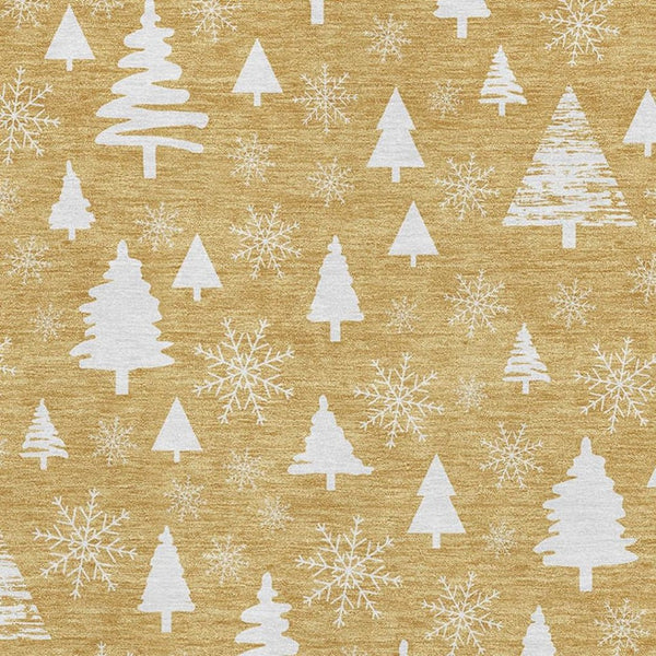 HomeRoots 5' X 8' Gold and Ivory Abstract Geometric Rug – Stylish, Washable, UV-Protected for Busy Homes 701830