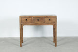 Lilys Vintage  Console With Three Drawer Weathered Natural Approx. 40-50 Inches Wide 7018-3