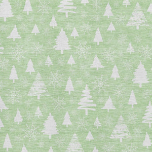 HomeRoots 5' X 8' Mint Green and Ivory Abstract Geometric Area Rug - Washable, UV-Protected, Durable Design 701836