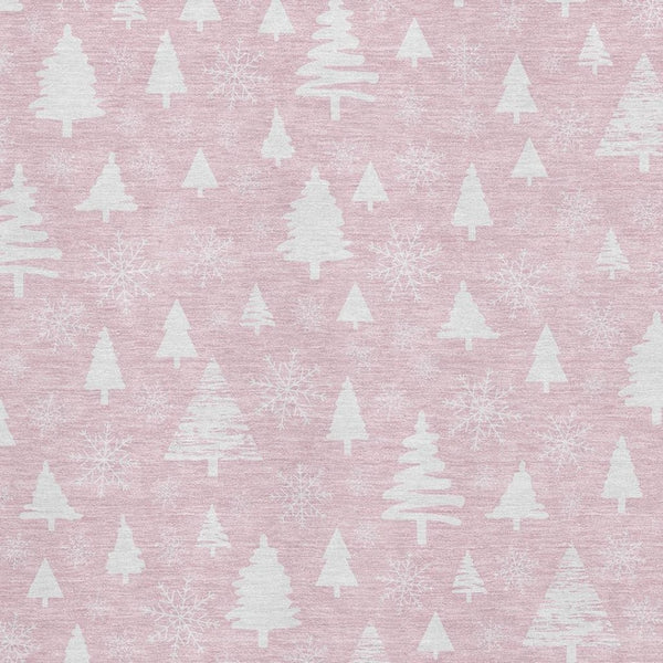 HomeRoots 5' X 8' Pink & Ivory Abstract Geometric Washable Area Rug - UV Protected, Non-Slip, Durable Design 701848
