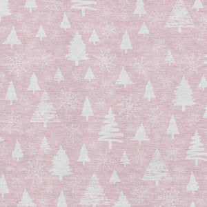 HomeRoots 9' X 12' Pink and Ivory Abstract Geometric Area Rug - Washable, UV Protected, Non-Slip Design for Homes 701851