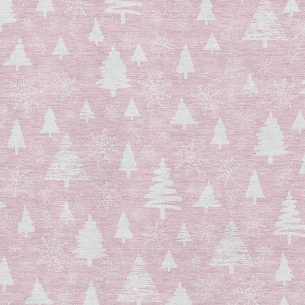 HomeRoots 9' X 12' Pink and Ivory Abstract Geometric Area Rug - Washable, UV Protected, Non-Slip Design for Homes 701851