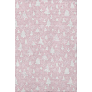 HomeRoots 9' X 12' Pink and Ivory Abstract Geometric Area Rug - Washable, UV Protected, Non-Slip Design for Homes 701851