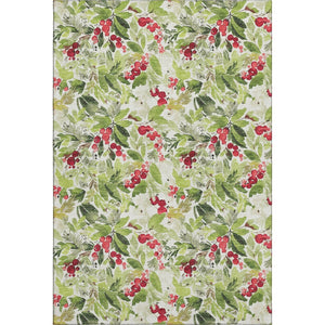HomeRoots 10' X 14' Artichoke Green Red Ivory Abstract Geometric Area Rug - Washable, UV Protected, Stain Resistant 701864