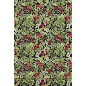 HomeRoots 9' Abstract Geometric Area Rug in Bold Black, Red & Green – Washable, UV Protected & Stain Resistant! 701869