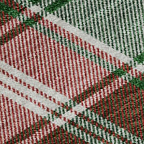 HomeRoots 5' X 8' Abstract Geometric Area Rug in Emerald, Red, and Green - Washable, UV Protected, Non-Slip! 701878