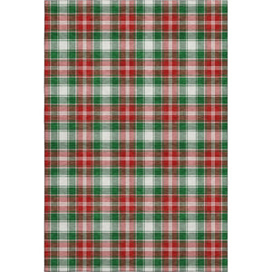 HomeRoots 8' X 10' Vibrant Emerald Red & Green Abstract Geometric Washable Area Rug with UV Protection 701880