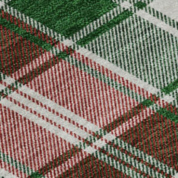 HomeRoots 8' X 10' Vibrant Emerald Red & Green Abstract Geometric Washable Area Rug with UV Protection 701880