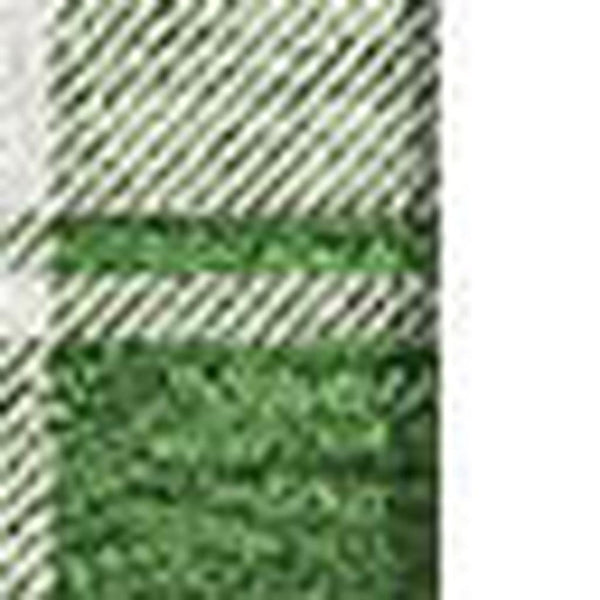 HomeRoots 8' X 10' Washable Green Gray Ivory Abstract Geometric Area Rug with UV Protection for Modern Homes 701886