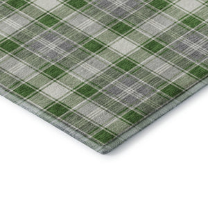 HomeRoots 10' X 14' Washable Abstract Geometric Area Rug in Green, Gray & Ivory – UV Protected, Durable Design 701888