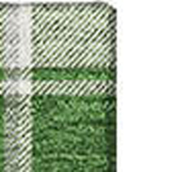 HomeRoots 10' X 14' Washable Abstract Geometric Area Rug in Green, Gray & Ivory – UV Protected, Durable Design 701888