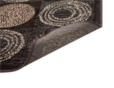 Sams International Abacasa Sonoma Halsted Machine Made Viscose Geometric  Rug Charcoal, Ivory, Chocolate 5'3" x 7'6"