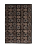 Sams International Abacasa Sonoma Halsted Machine Made Viscose Geometric  Rug Charcoal, Ivory, Chocolate 7'10" x 10'1"