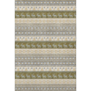 HomeRoots 9' X 12' Gray Ivory Gold Abstract Geometric Area Rug – Washable, UV Protected, Durable & Stylish! 701905