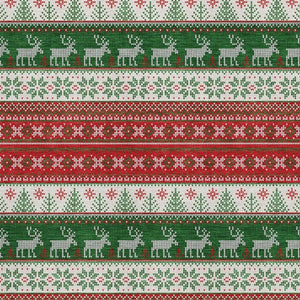 HomeRoots 5' X 8' Vibrant Red Green Ivory Abstract Geometric Washable Area Rug for Kids & Pets - UV Protected 701908